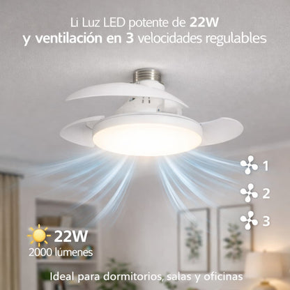 Ventilador de techo tipo foco con LUCES LED - AirLux