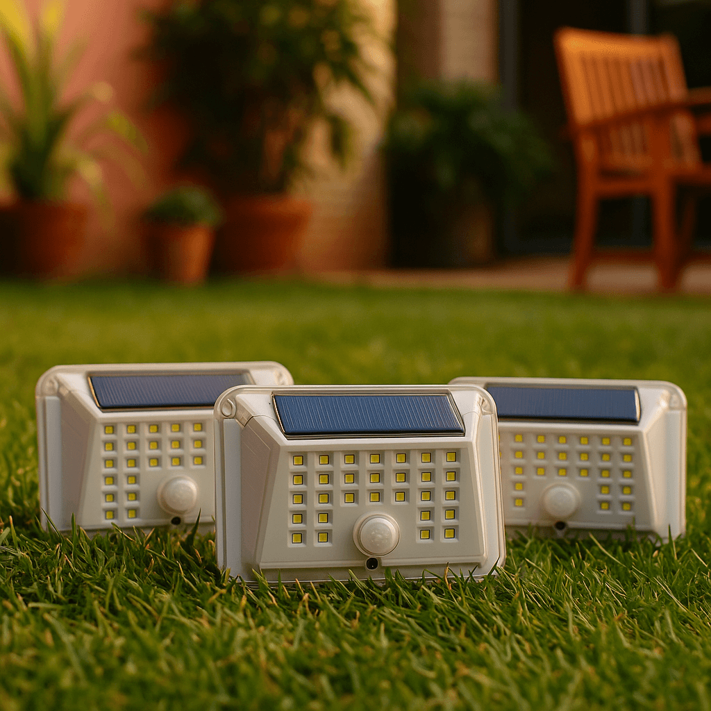 Luces Solares de pared con Sensor de Movimiento - KIT 3 UNIDADES