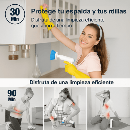 CEPILLO INALAMBRICO DE LIMPIEZA SATE CLEANX® + KIT COMPLETO