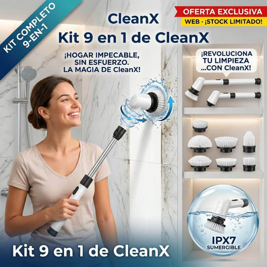 CleanX - Cepillo limpiador electrico 9 en 1